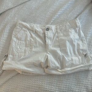 Vintage fashion big white cargo shorts